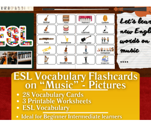 ESL Vocabulary Flashcards - Music - Pictures