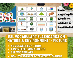 ESL Vocabulary Flashcards - Nature & Environment - Pictures