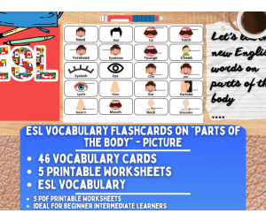 ESL Vocabulary Flashcards - Parts of the Body - Pictures
