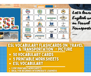 ESL Vocabulary Flashcards - Travel & Transportation - Pictures