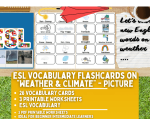 ESL Vocabulary Flashcards - Weather & Climate - Pictures