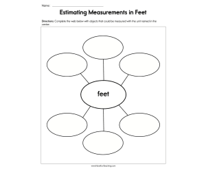 Estimating Measurement in Feet Worksheet
