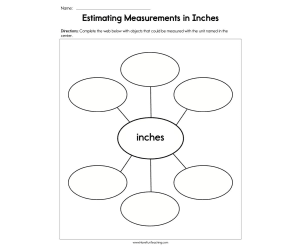 Estimating Measurement in Inches Worksheet