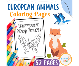 European Animals Coloring Sheets.