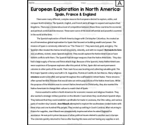 European Exploration in North America Reading Packet