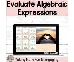 Evaluate Algebraic Expressions Self-Checking Digital Activity