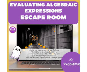 Evaluating Algebraic Expressions Halloween Escape Room