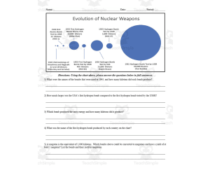 Evolution of Nuclear Weapons | Comprehension and Chart Practice