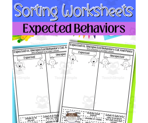 Expected and Unexpected Behaviors Cut-And-Paste Worksheets