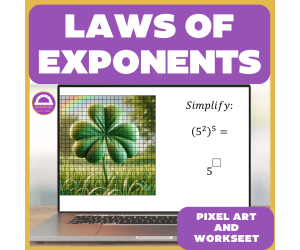 Exponent Rules - Laws of Exponents Pixel Art