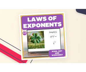 Exponent Rules - Laws of Exponents Pixel Art
