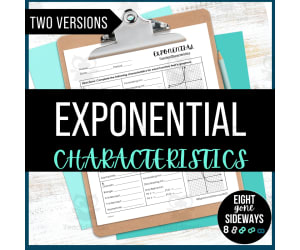 Exponential Characteristics Worksheet