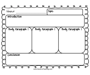 Expository Writing Graphic Organizer Worksheet