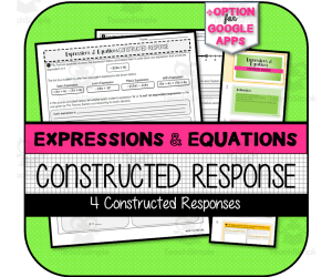 Expressions & Equations CONSTRUCTED RESPONSE