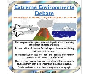 Extreme Environments: Integrated Middle School Science and ELA Debate Activity