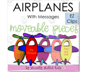 EZ Clips Moveable Pieces | Airplanes with Messages