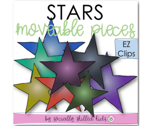 EZ Clips STARS, Moveable Pieces Clip Art