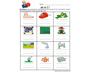 F or PH Worksheet