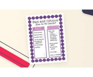 Fact and Opinion Anchor Chart