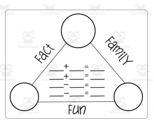 Fact Family Number Bond Work Mats