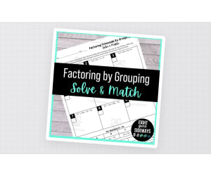 Factoring by Grouping Worksheet with Answer Key