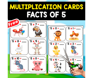 FACTS FLASHCARDS OF 5 | MULTIPLICATION FLASHCARDS