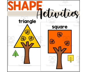 Fall 2D Shapes Sorting Mats