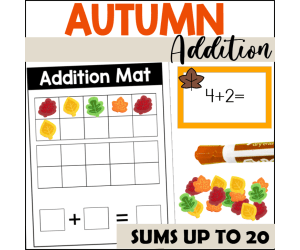 Fall Addition Math Station or Center