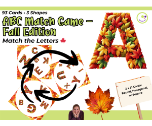 Fall Alphabet Match Game – Uppercase and Lowercase Letter Center