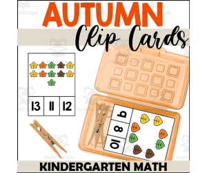 Fall Counting Clip Cards 1-20