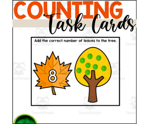 Fall Counting to 10 Fine Motor Task Cards