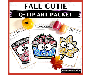 Fall Cutie Q-Tip Art Packet