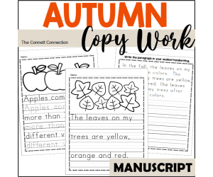 Fall Handwriting Tracing and Copy Work