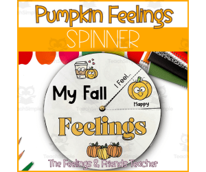 Fall Pumpkin Feelings Spinner | Pumpkin Emotions Wheel