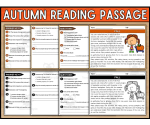 Fall Reading Comprehension Comprehension Passage and Questions