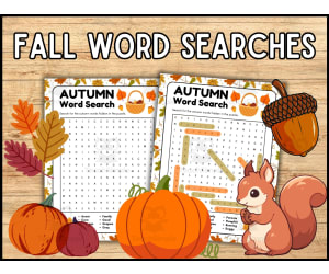 Fall Word Searches | Autumn Word Search Game Puzzle