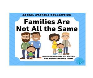 Families Are Not All the Same Social Story