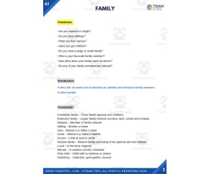 Family Beginner Lesson Plan