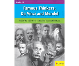 Famous Thinkers: Da Vinci and Mendel: Crack the easy-level codes and explore their lives