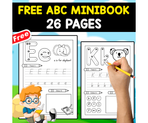 FANTASTIC ABC MINIBOOK | FOR TRACING AND COLORING
