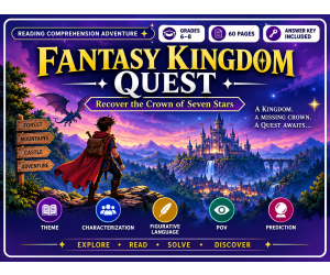 Fantasy Kingdom Quest | Reading Comprehension Adventure | Grades 6–8
