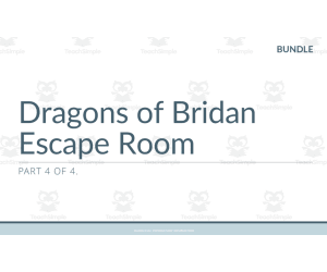 Fantasy-Themed Math Escape Room Lesson 4