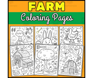 Farm Animal Coloring Pages - 24 Printable Coloring Sheets For Kids