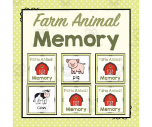Farm Animals Memory Game
