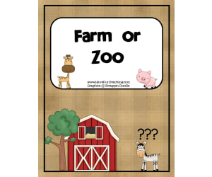 Farm or Zoo Matching Activity