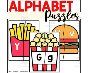 Fast Food Alphabet Puzzles