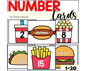 Fast Food Number Cards