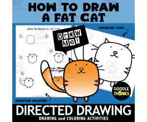 Fat Cat Directed Drawing | How To Draw