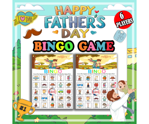 Father's Day Bingo Game Fun Engaging Activitiy