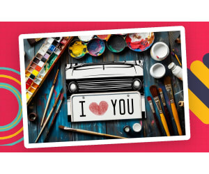 Father's Day Crafts, DIY Fingerprint Coloring Card for Father figure